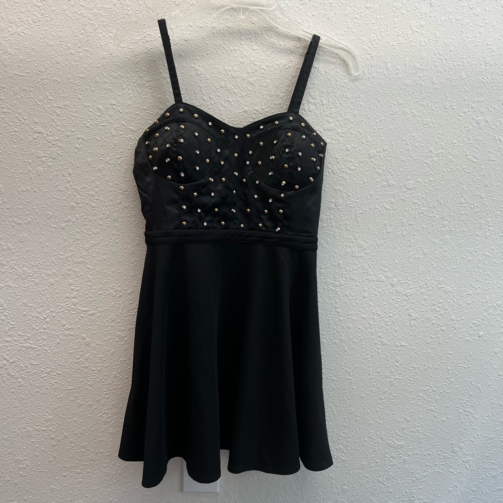 Rockin’ Studded Little Black Dress Size S